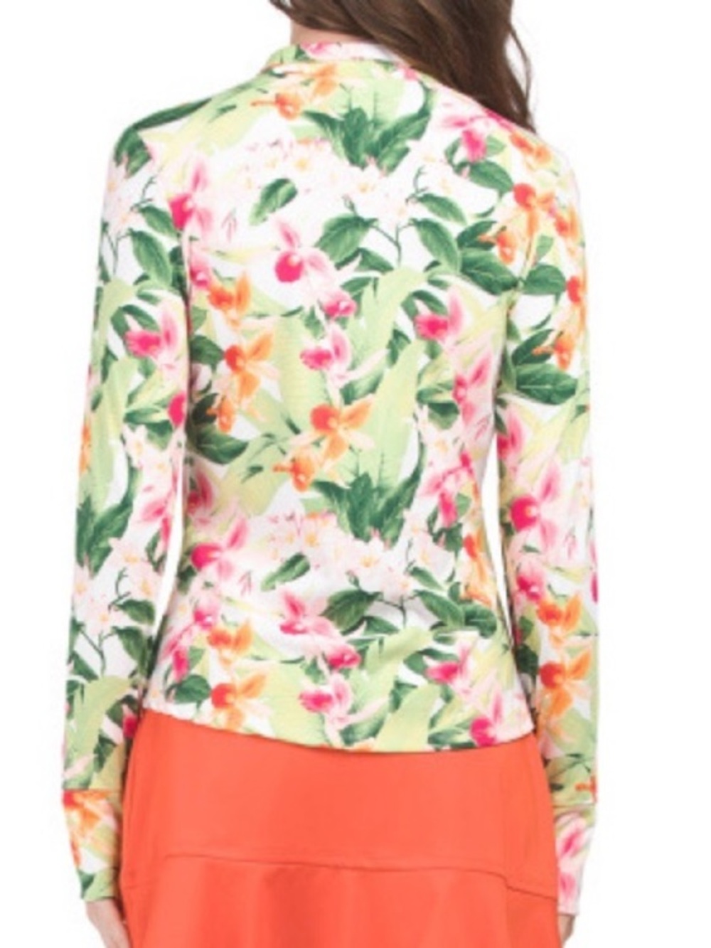 Tommy Bahama SPF 50 Active Floral Zip-Up Jacket in Pink Green & White Large NWOT - Picture 2 of 14
